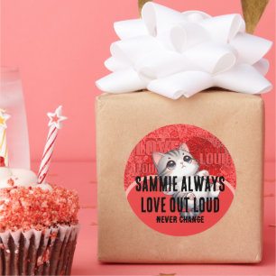 Sticker Rond Love Out Loud - Encore plus de coeurs -