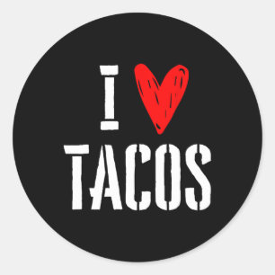 Sticker Rond Love Tacos Mardi Cinco De Mayo Adulte Enfants Todd