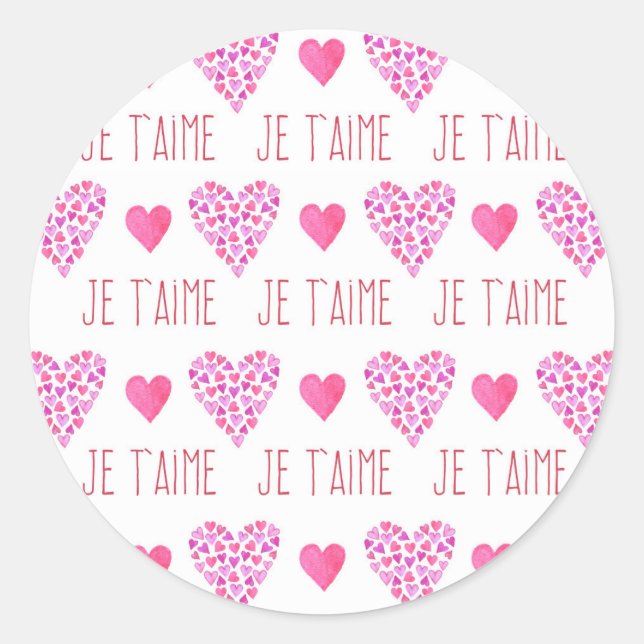 Sticker Rond Love Valentines (Devant)