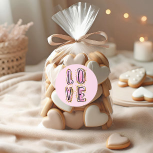 Sticker Rond LOVE Valentine's Day