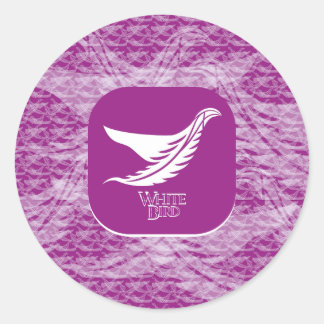 STICKER ROND LOVE WHITE BIRD BY MASANSER