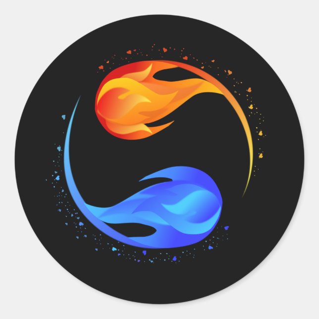 Sticker Rond Love-Yin Yang- (Devant)