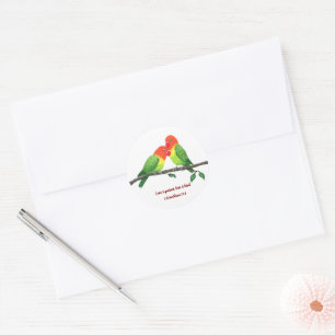 Sticker rond Lovebirds