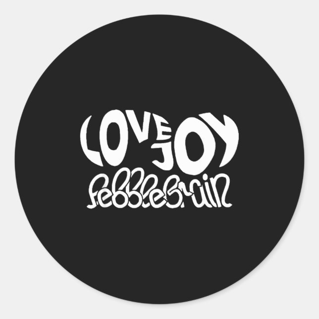 Sticker Rond Lovejoy Fan Gift Graphic Design Music Lover  (Devant)