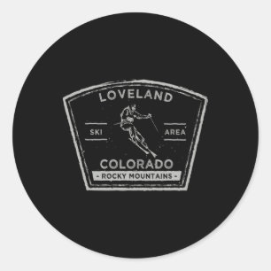 Sticker Rond Loveland Colorado Ski sur neige