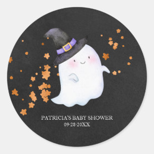 Sticker Rond Lovely Ghost Halloween Baby shower fille