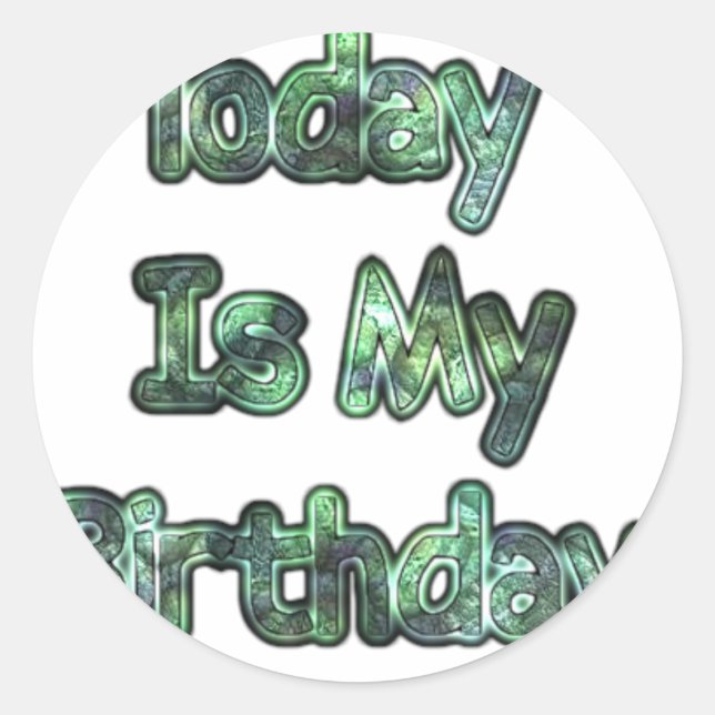 Sticker Rond Lovely Today is my Birday Hakuna Matata.png (Devant)