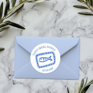 Sticker Rond LoveNotes de jolis poissons de mer personnalisés p