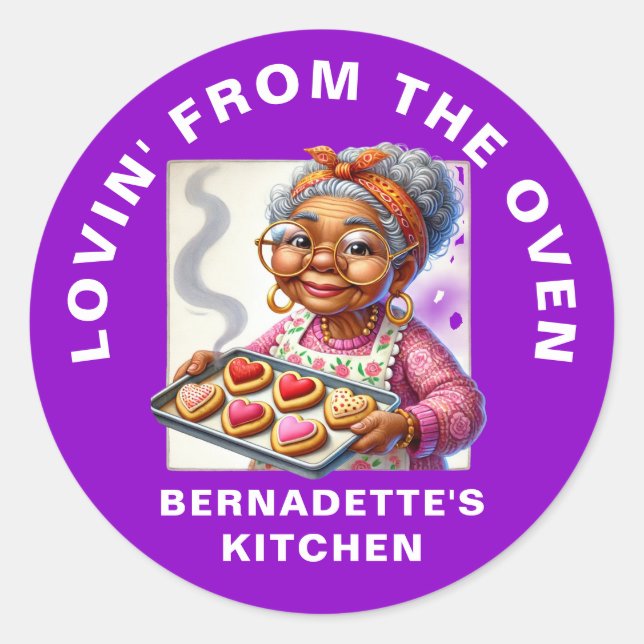 Sticker Rond Lovin' du four (Devant)