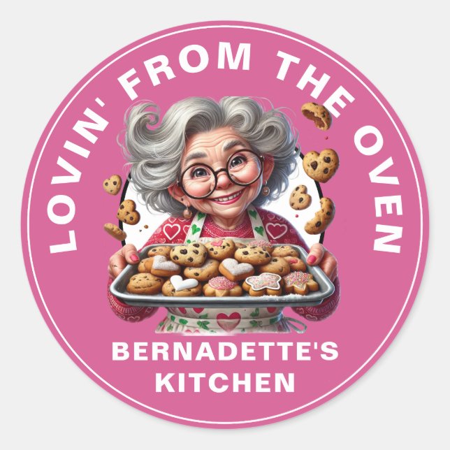 Sticker Rond Lovin' du four (Devant)