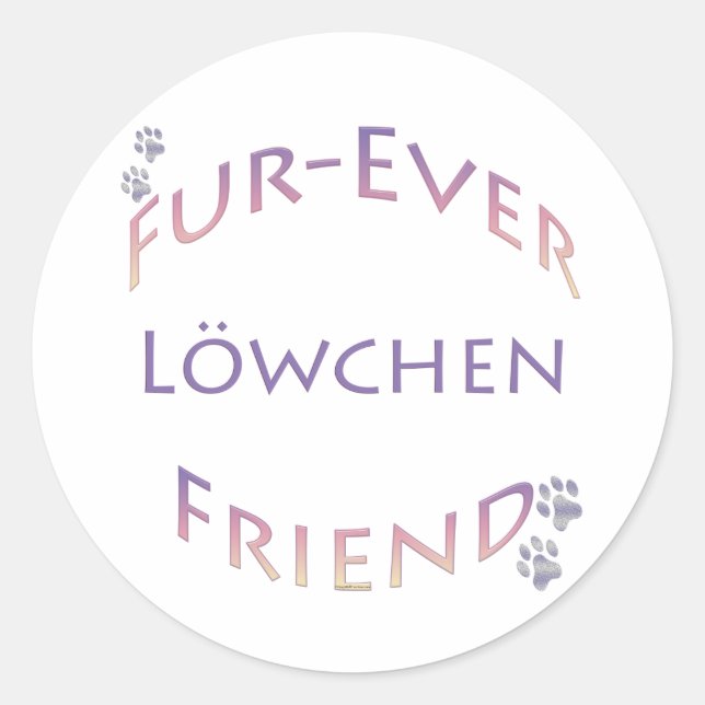 Sticker Rond Löwchen Furever (Devant)