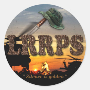 Sticker Rond LRRP LRRP LURPS LURPS Vietnam Guerre