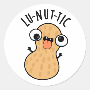 Sticker Rond Lu-nut-ic Blagues de cacahuète drôles 