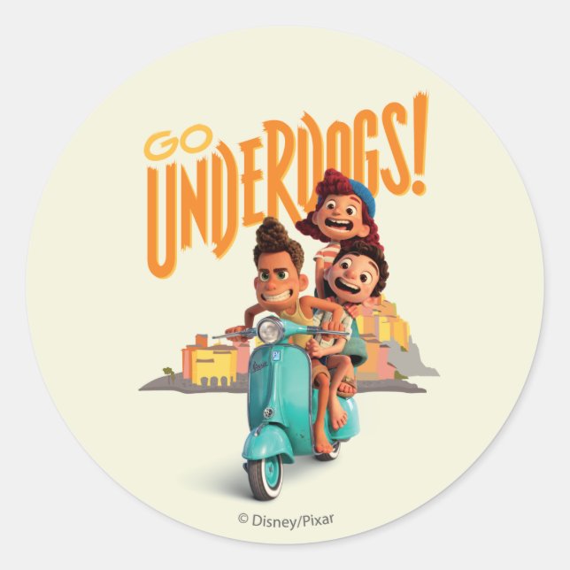 Sticker Rond Luca | Go Underdogs ! (Devant)