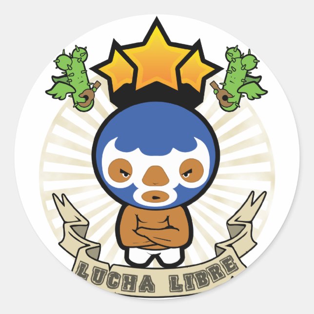 Sticker Rond Luchadore (Devant)