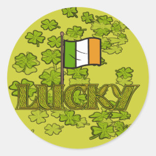 Sticker Rond Luck of the Irish