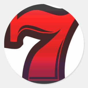 Sticker Rond Lucky 7s