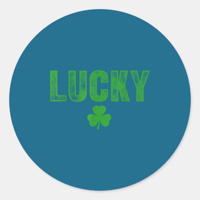 Sticker Rond Lucky And Lucky Forer St Patricks Day  (Devant)