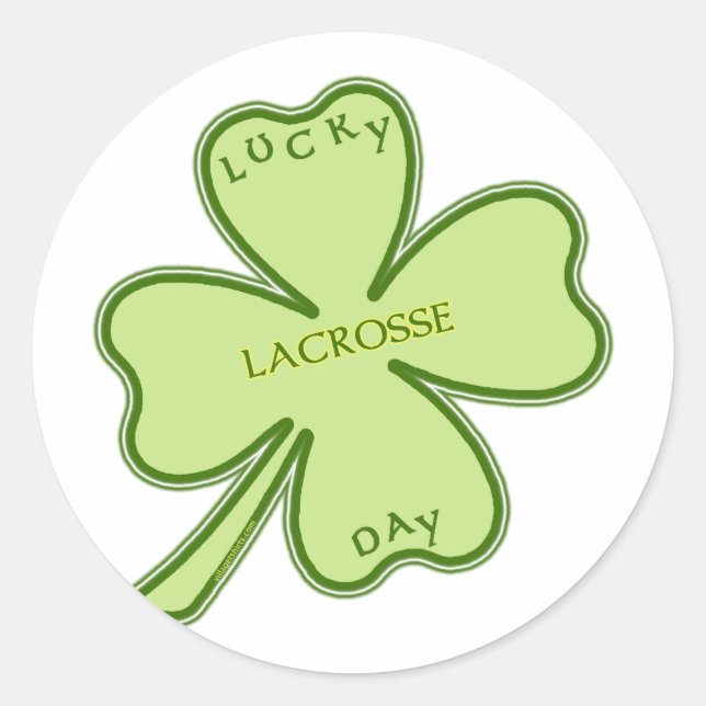 Sticker Rond Lucky Day Lacrosse (Devant)