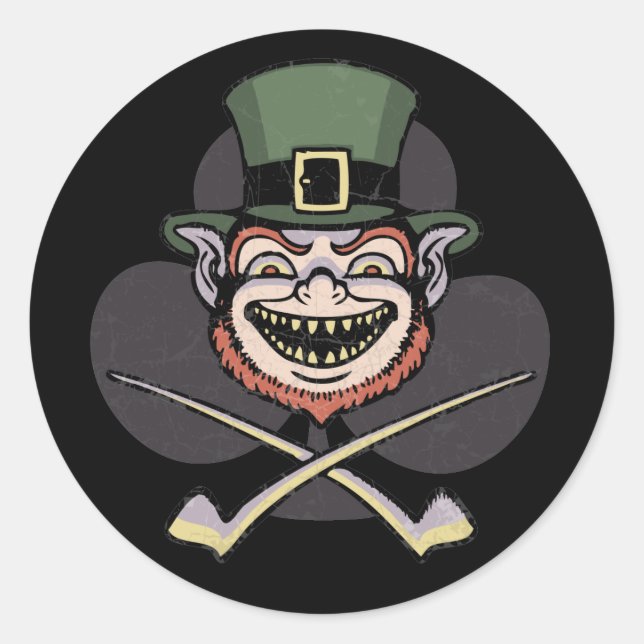 Sticker Rond Lucky Evil Leprechaun (Devant)