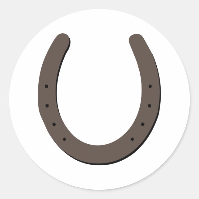 Sticker Rond Lucky Horseshoe (Devant)