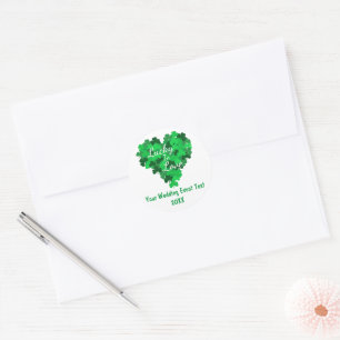 Sticker Rond Lucky In Love, Événement Mariage
