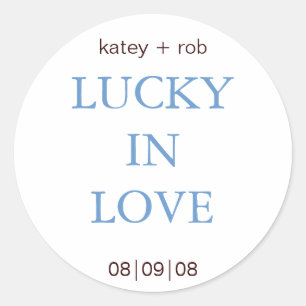 Sticker Rond Lucky in Love - Simple et doux