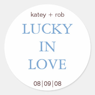 Sticker Rond Lucky in Love - Simple et doux