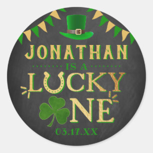 Sticker Rond Lucky One St. Patrick's Day 1er anniversaire