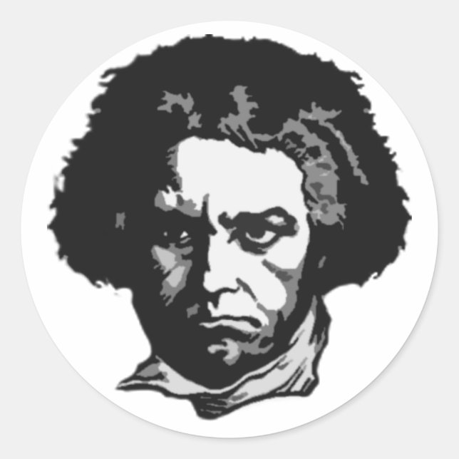 Sticker Rond Ludwig Van Beethoven (Devant)