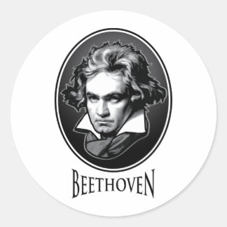 Sticker Rond Ludwig van Beethoven