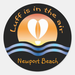 Sticker Rond Luffers Sunset_Luff est dans l'air Newport Beach