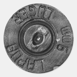 Sticker Rond Luger de 9mm