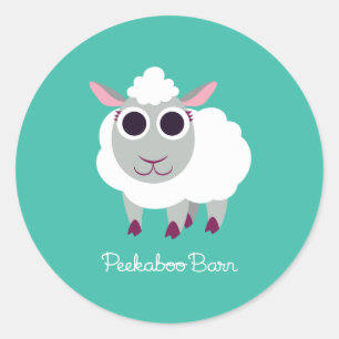 Sticker Rond Lulu les moutons