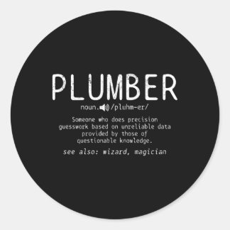 Sticker Rond Lumber Définition Dictionnaire de plomberie Plumbe