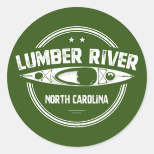 Sticker Rond Lumber River, Caroline du Nord