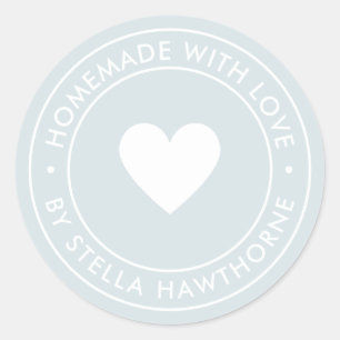 Sticker Rond Lumière Bleue Personnalisée Faite Maison Avec Amou