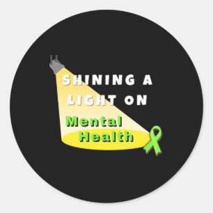 Sticker Rond Lumière Sur La Santé Mentale - La Santé Mentale