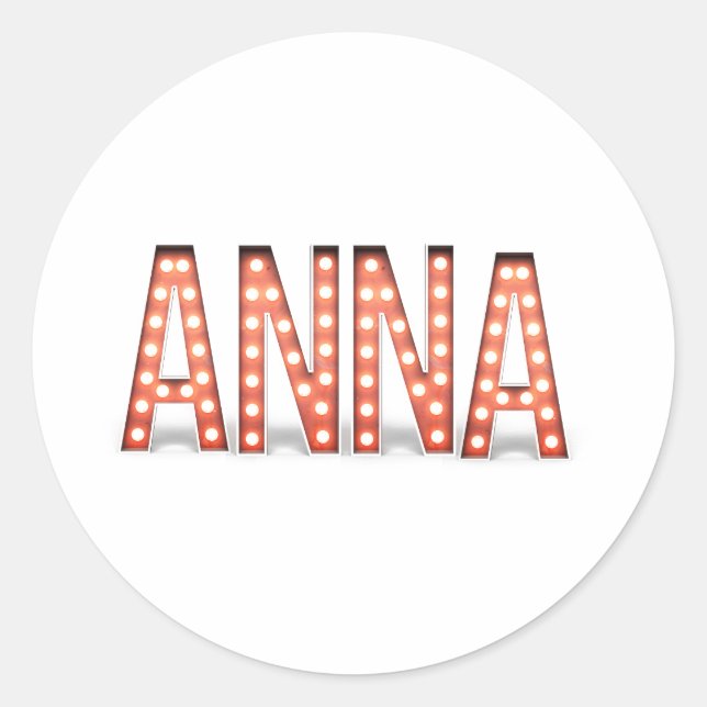 Sticker Rond Lumières Anna Marquee (Devant)