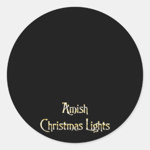 Sticker Rond Lumières de Noël Amish