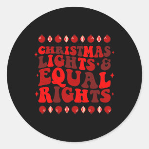 Sticker Rond Lumières et amp ; égalité des droits Pajama fémini