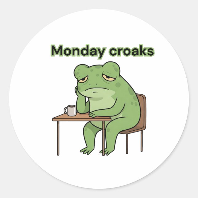 Sticker Rond Lundi Croaks (Devant)