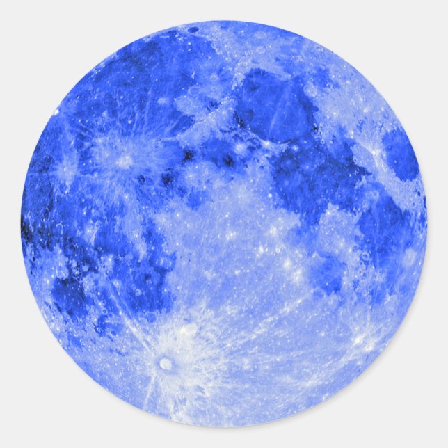 Sticker Rond Lune bleue (Devant)