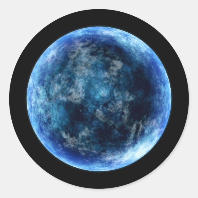 Sticker Rond lune bleue (Devant)