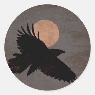 STICKER ROND LUNE DE RAVEN
