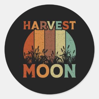 Sticker Rond Lune de récolte vintage