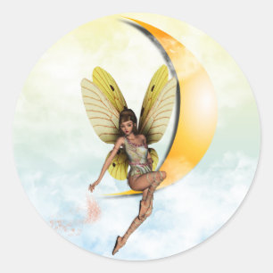 Sticker Rond Lune Fairy