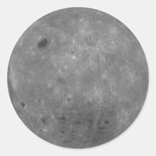 Sticker Rond Lune Far Côté Lunaire Reconnaissance Orbiter Carte