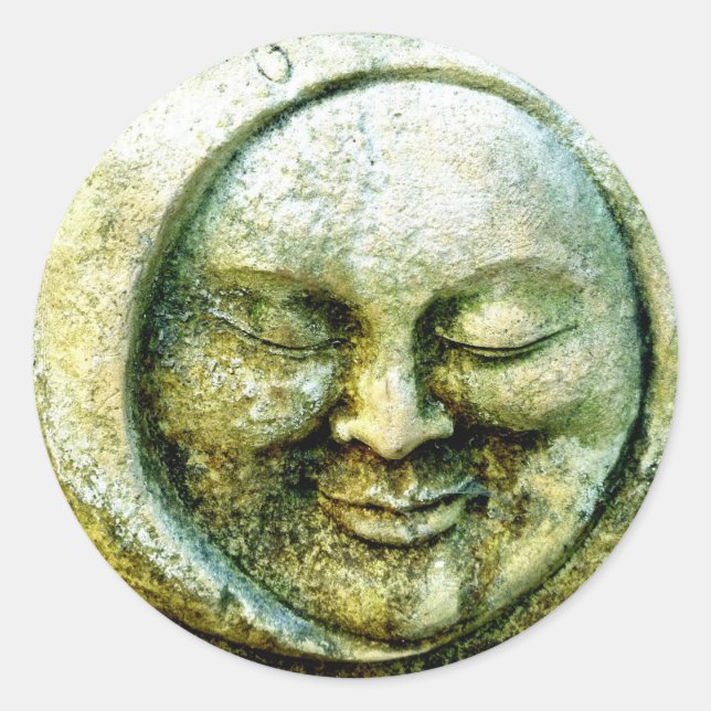 Sticker Rond Lune mystique (Devant)