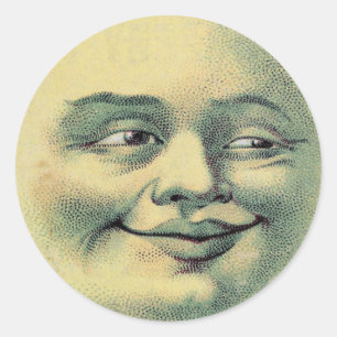Sticker Rond Lune vintage